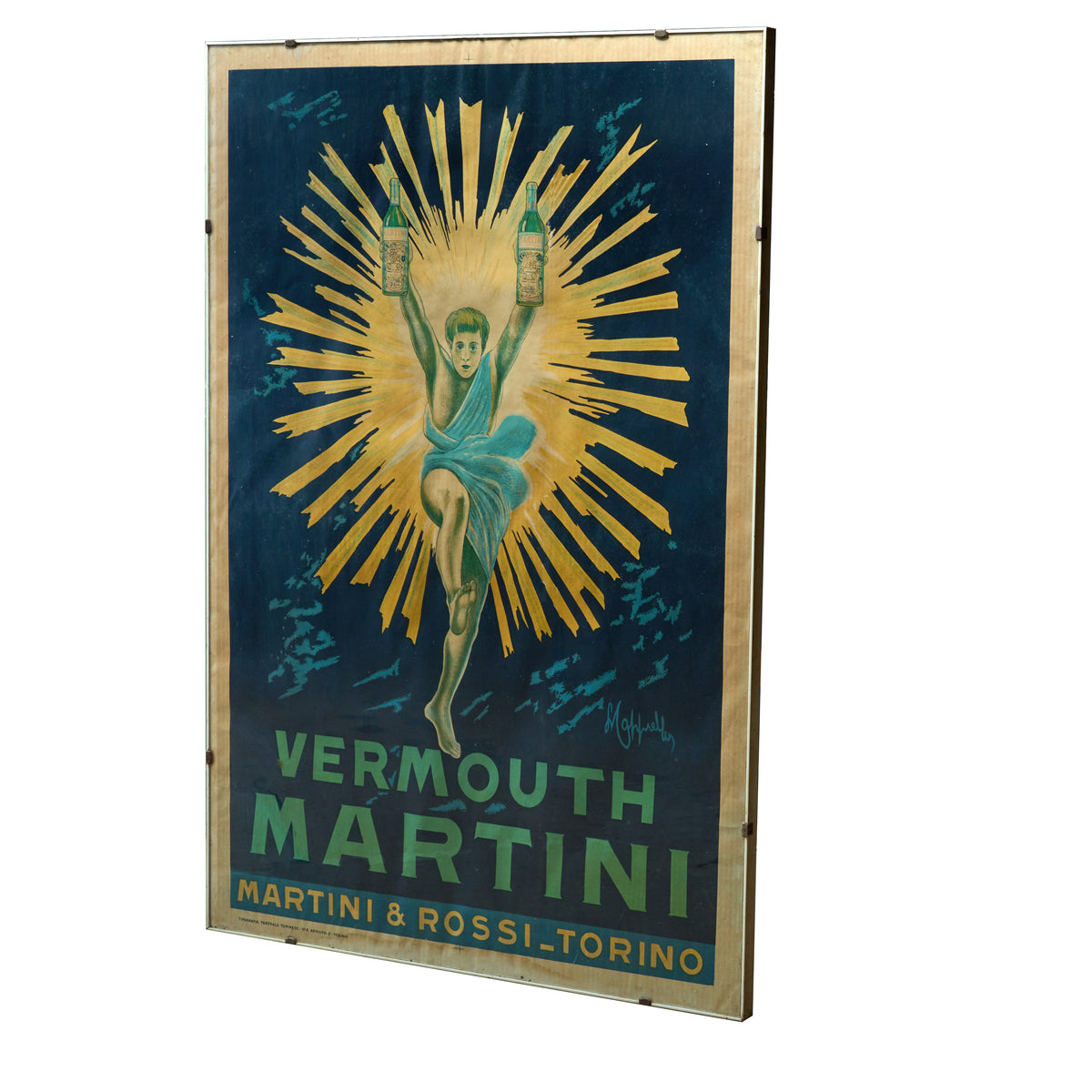 Original Framed Advertising Poster for Martini and Rossi Vermouth Original Framed Advertising Poster for Martini and Rossi Vermouth