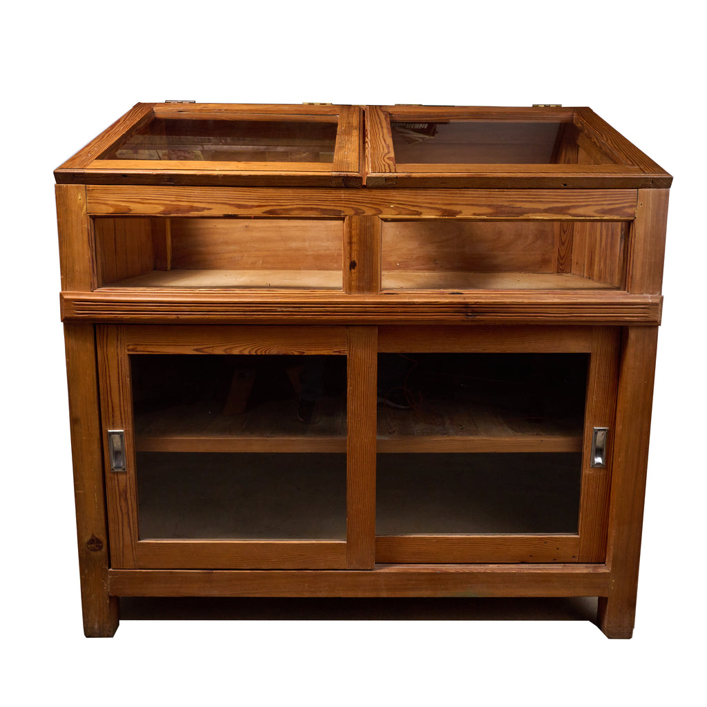 Argentine Pitch Pine and Glass Display Case