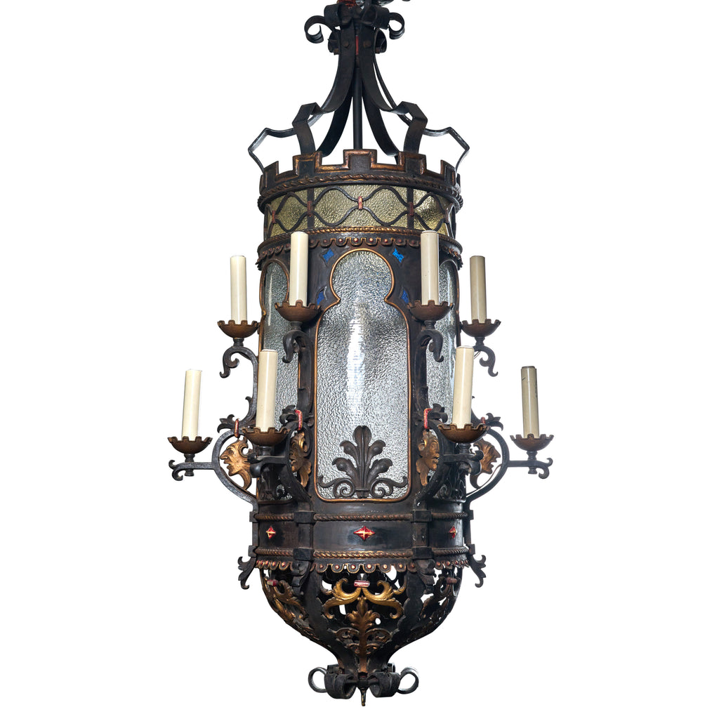 American Bronze, Iron and Glass Theatre Chandelier