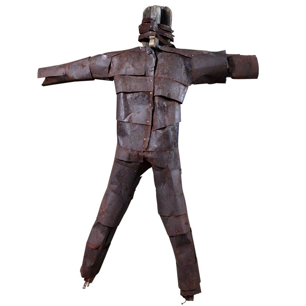 Wood and Iron Wrapped/Bound Sculpture of a Human Figure
