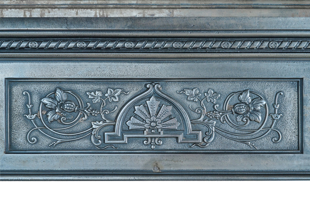 English Polished Cast Iron Fireplace Surround