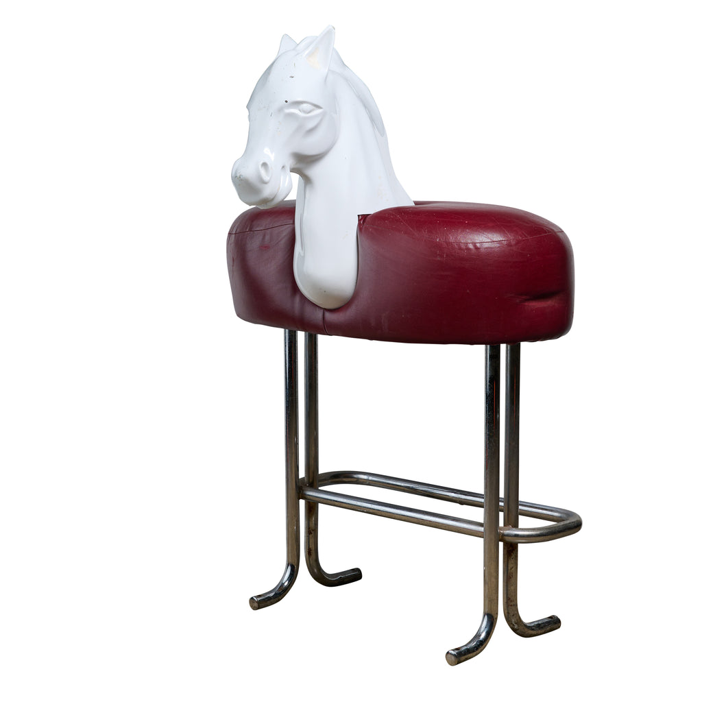 Mid-Century Child's Barber Chair with Horse Head