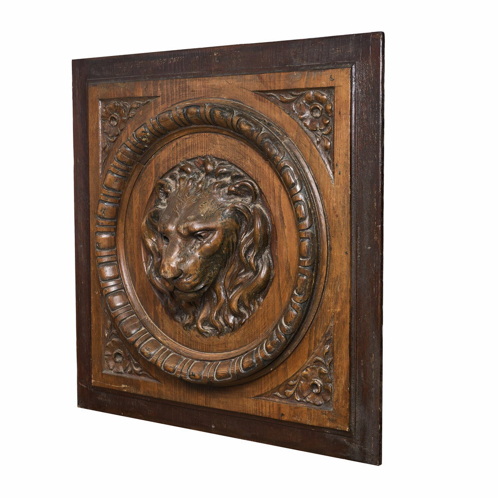 Carved Lion Head Panel from the Crane Mansion, Chicago