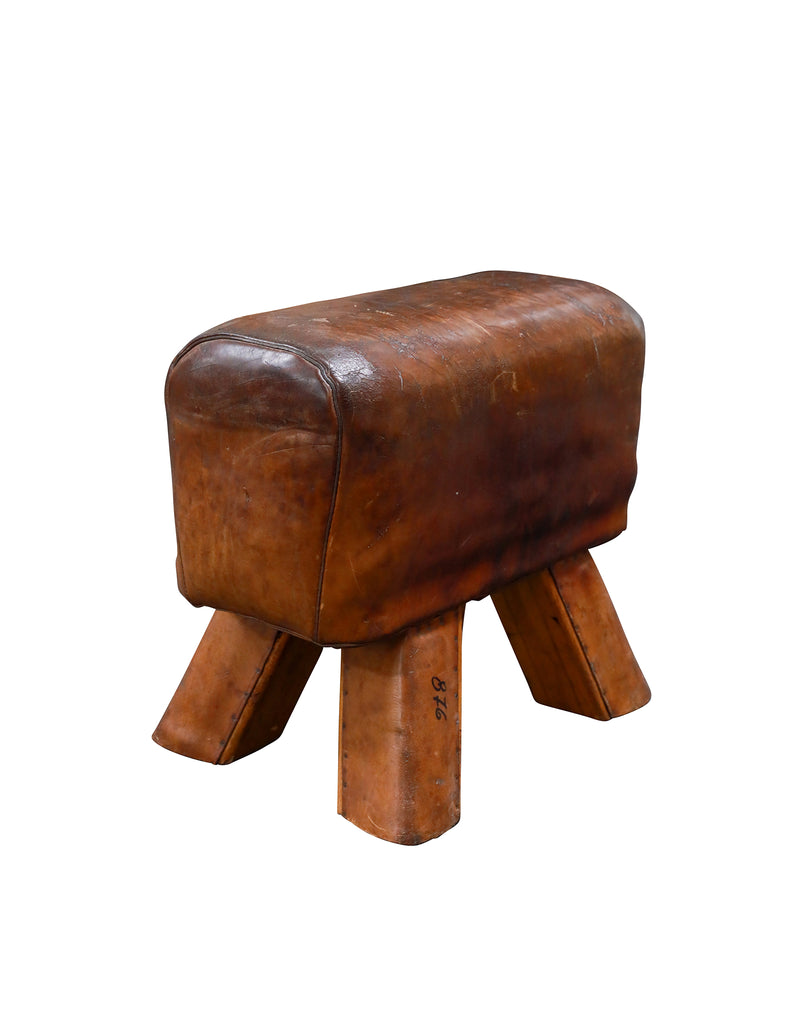Czech Republic Leather & Wood Vaulting Horse Seat