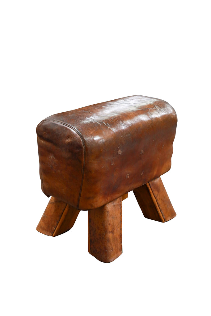 Czech Republic Leather & Wood Vaulting Horse Seat