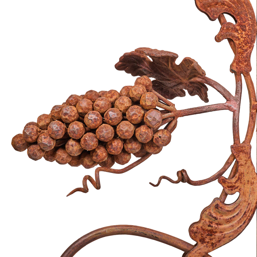 Wrought Iron Bracket with Sign Panel and Grape Design