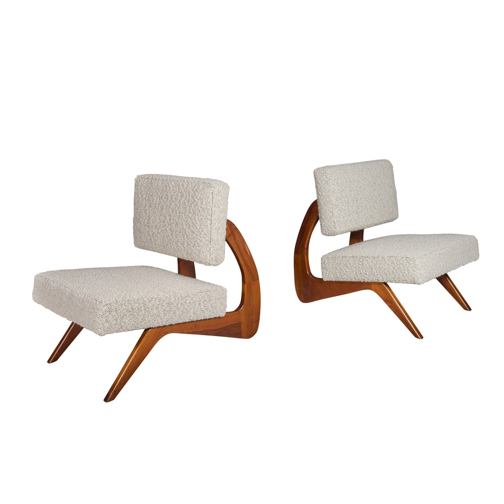 Pair of Upholstered Mid Century Designed Chairs