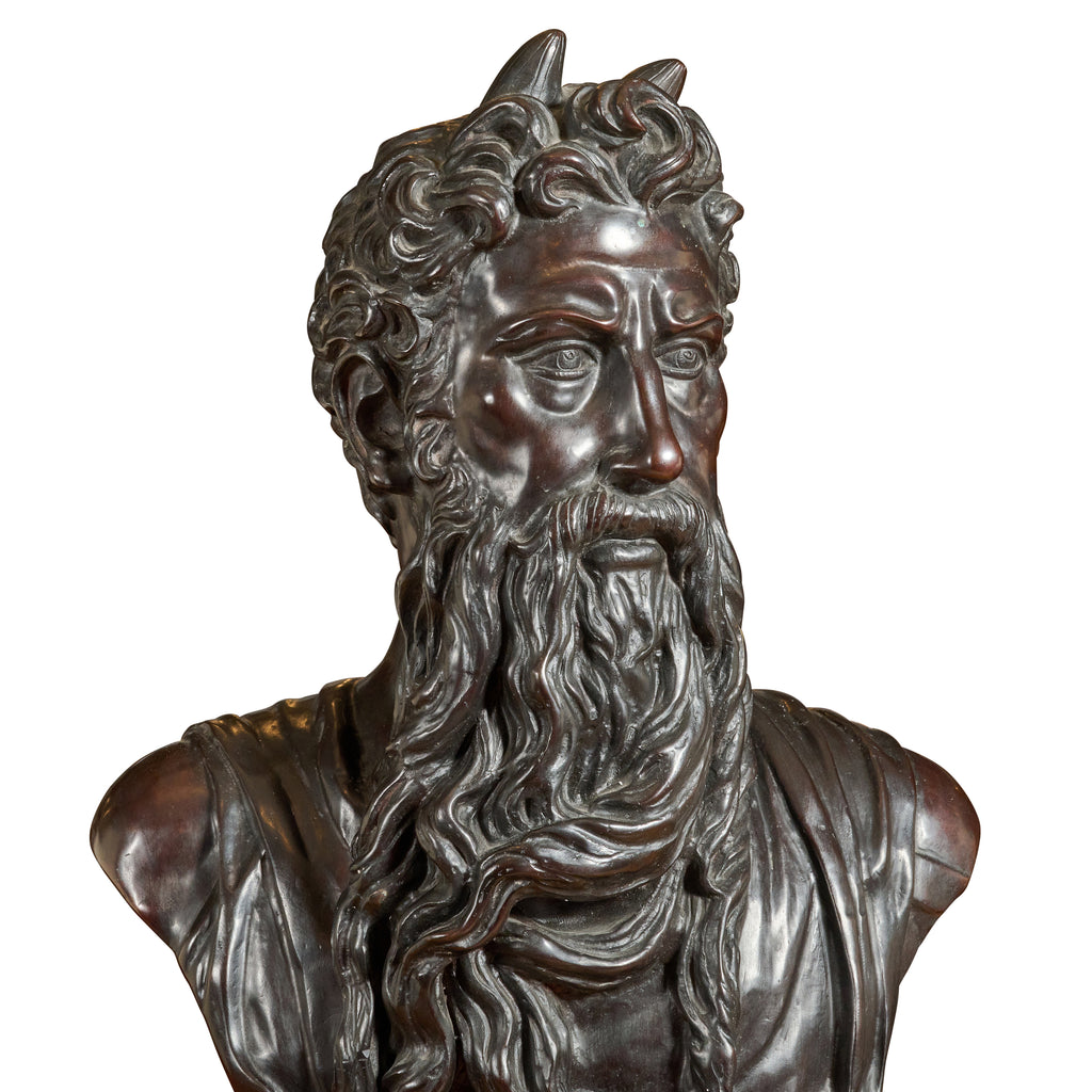 Classic Bronze Bust of Moses
