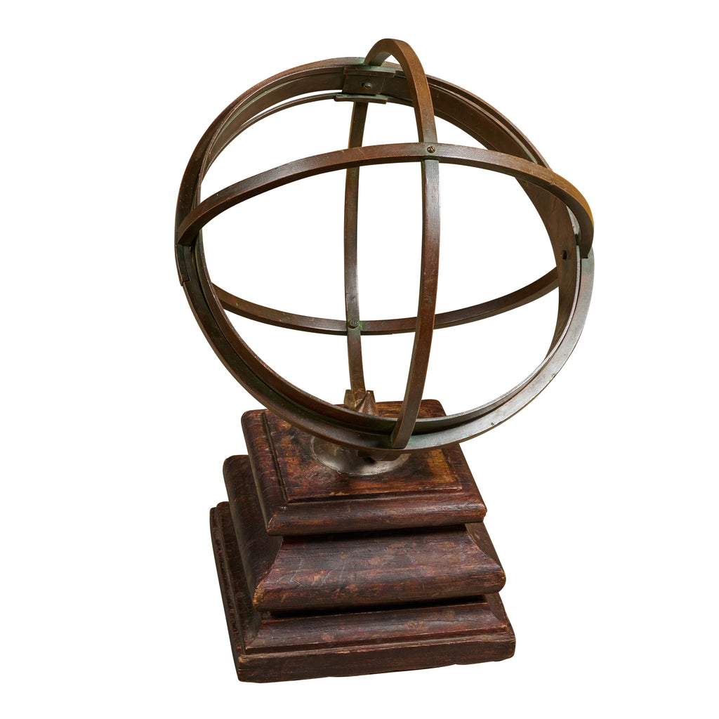 Rare Astrolabe on Wood Base