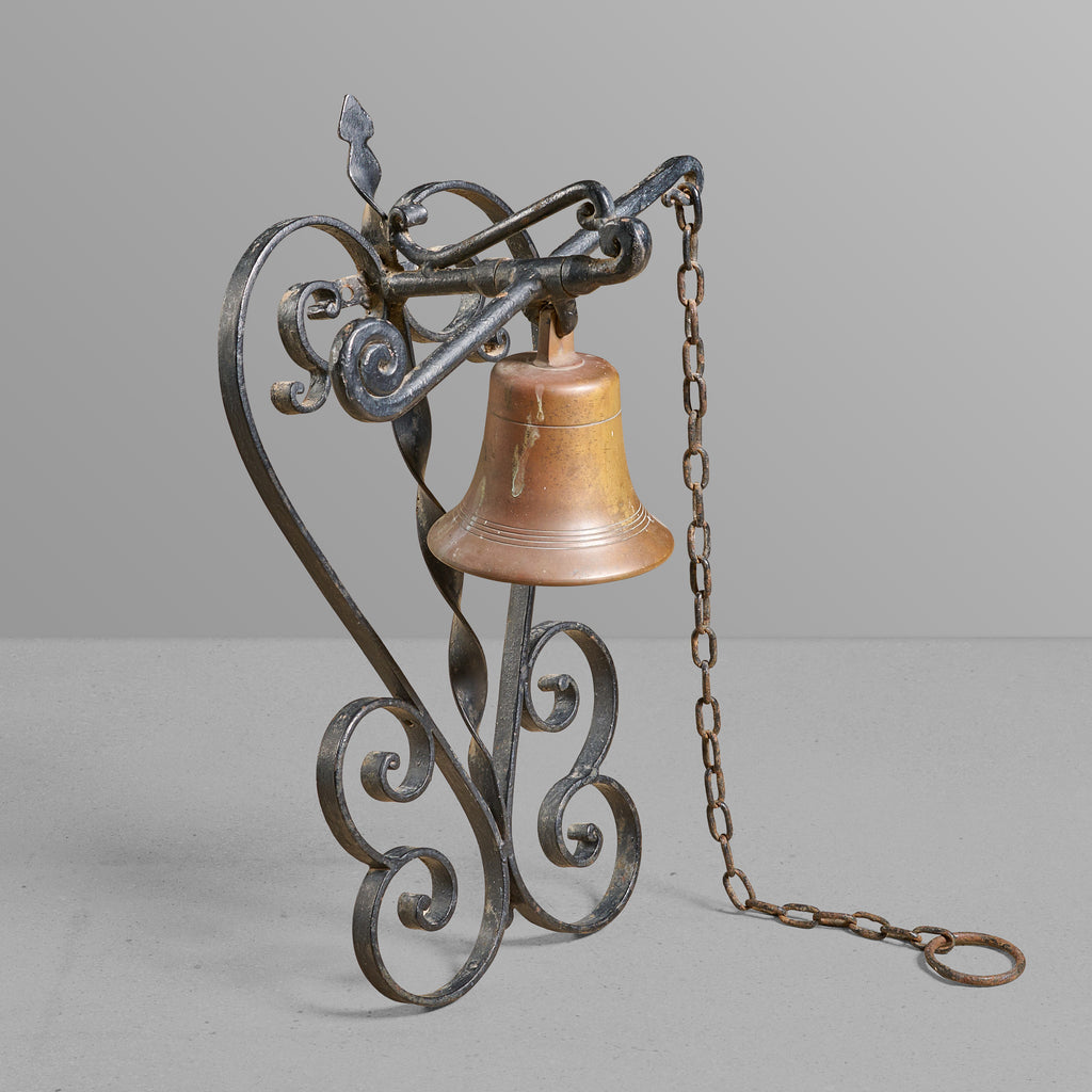 Wall Mounted Iron and Bronze Bell