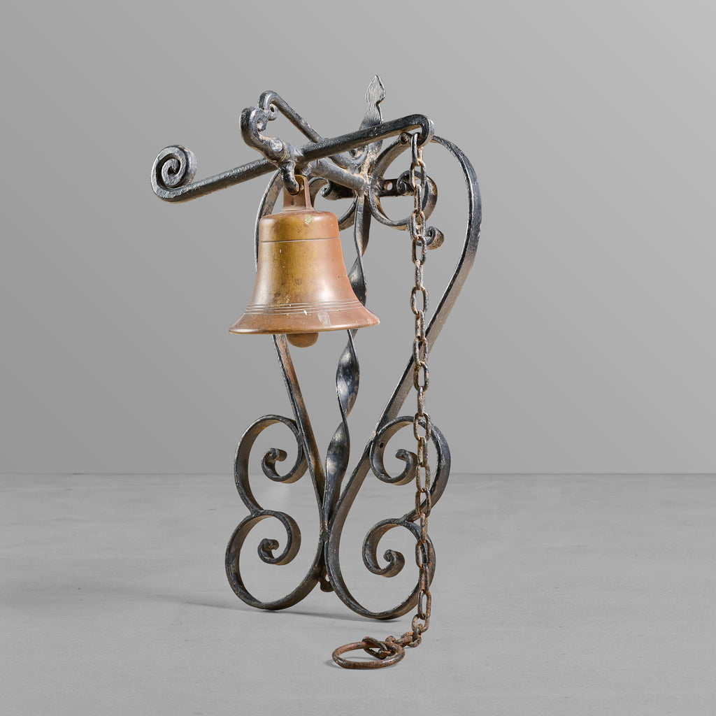 Wall Mounted Iron and Bronze Bell