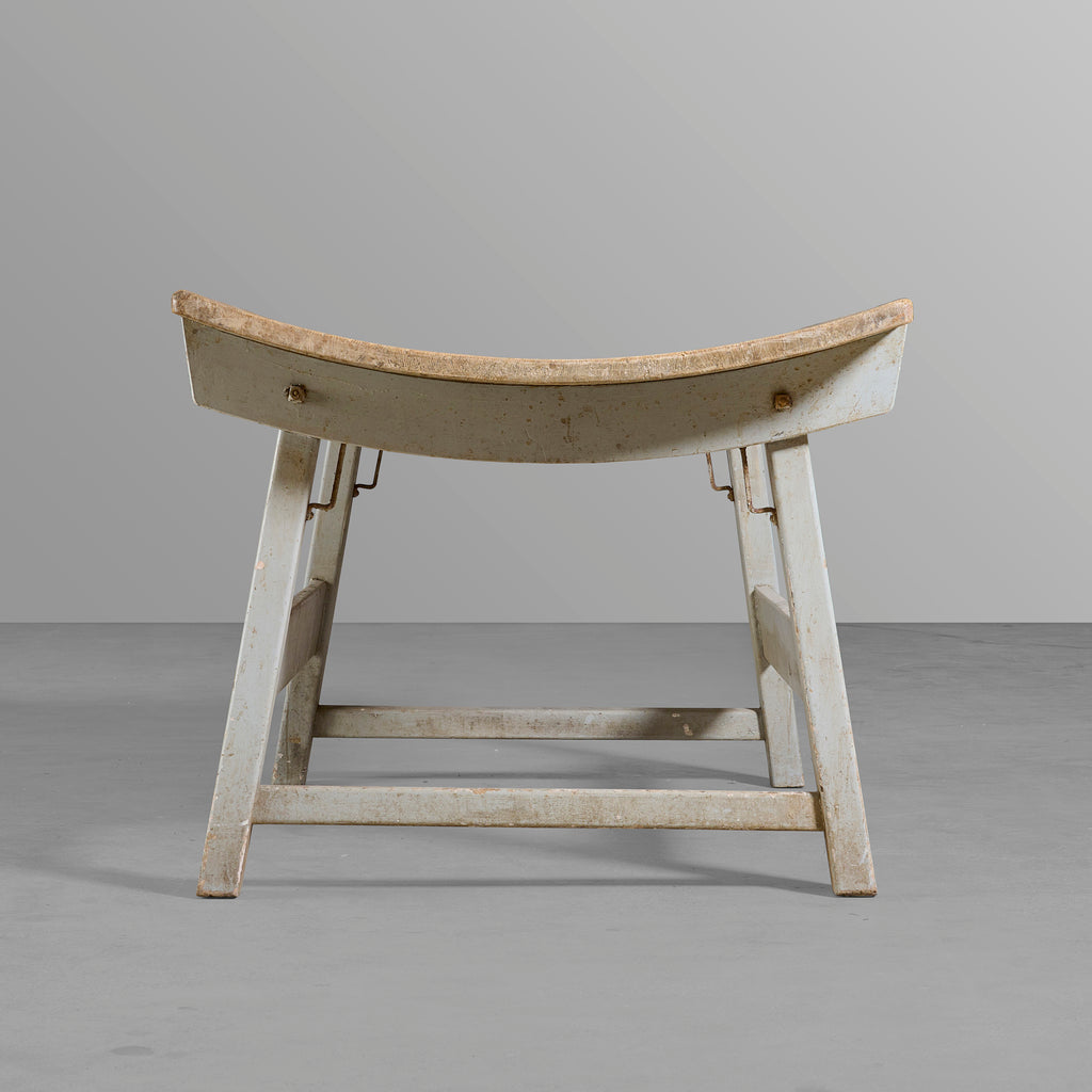 Wood Dough Table with Concave Top