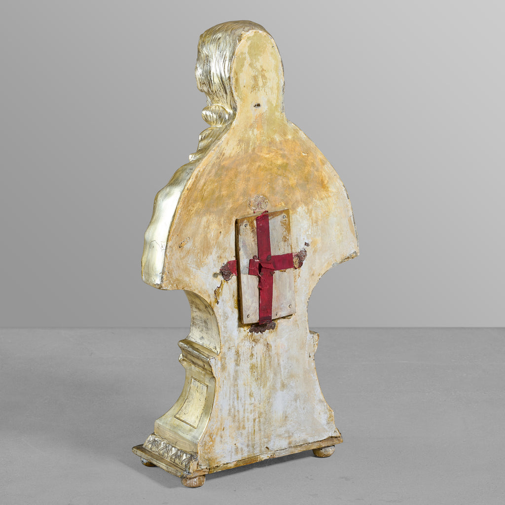 Wood, Gesso, and Silver Leaf Reliquary