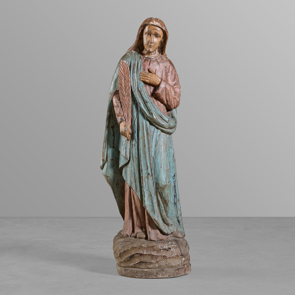 Carved Statue of a Saint