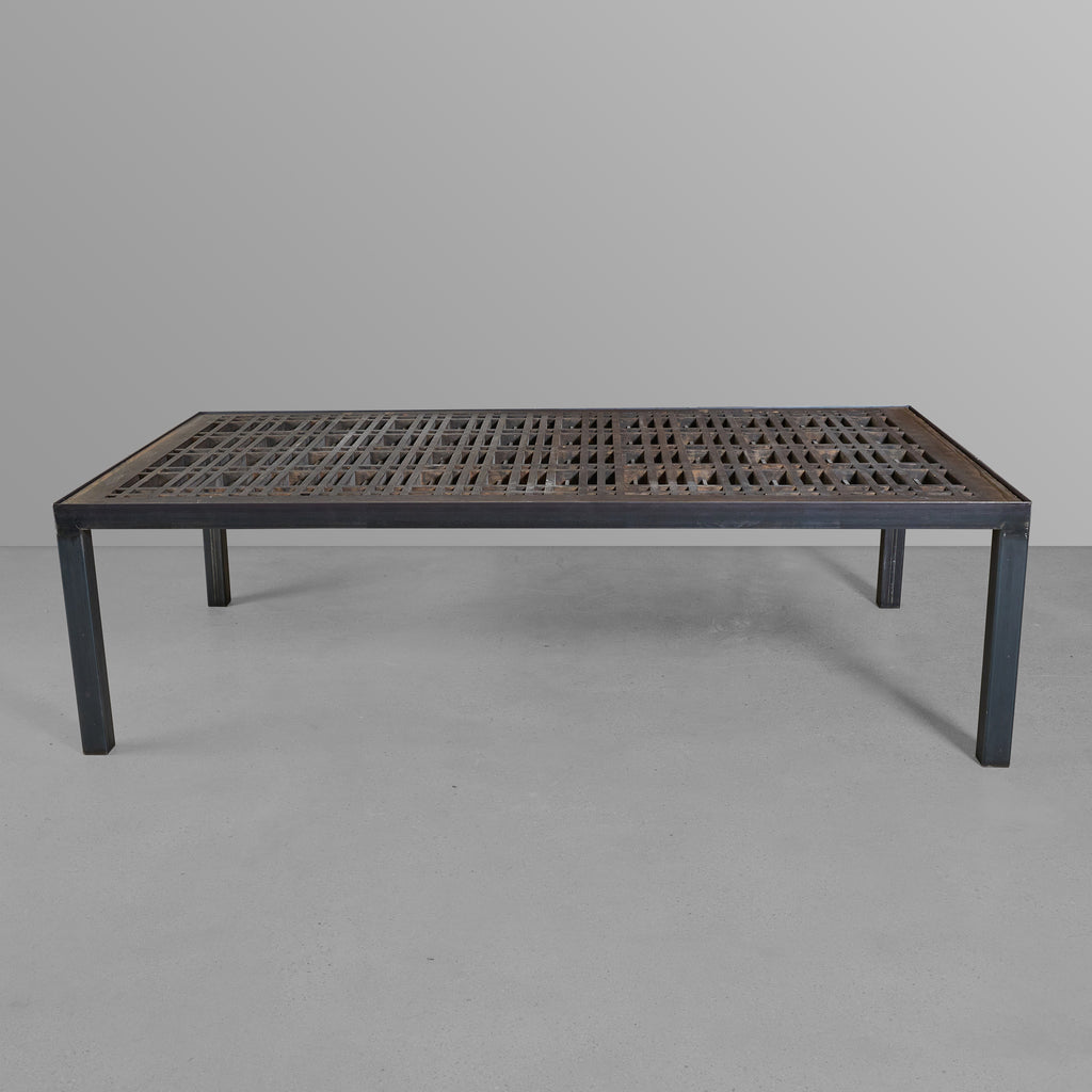 Wood and Iron Coffee Table