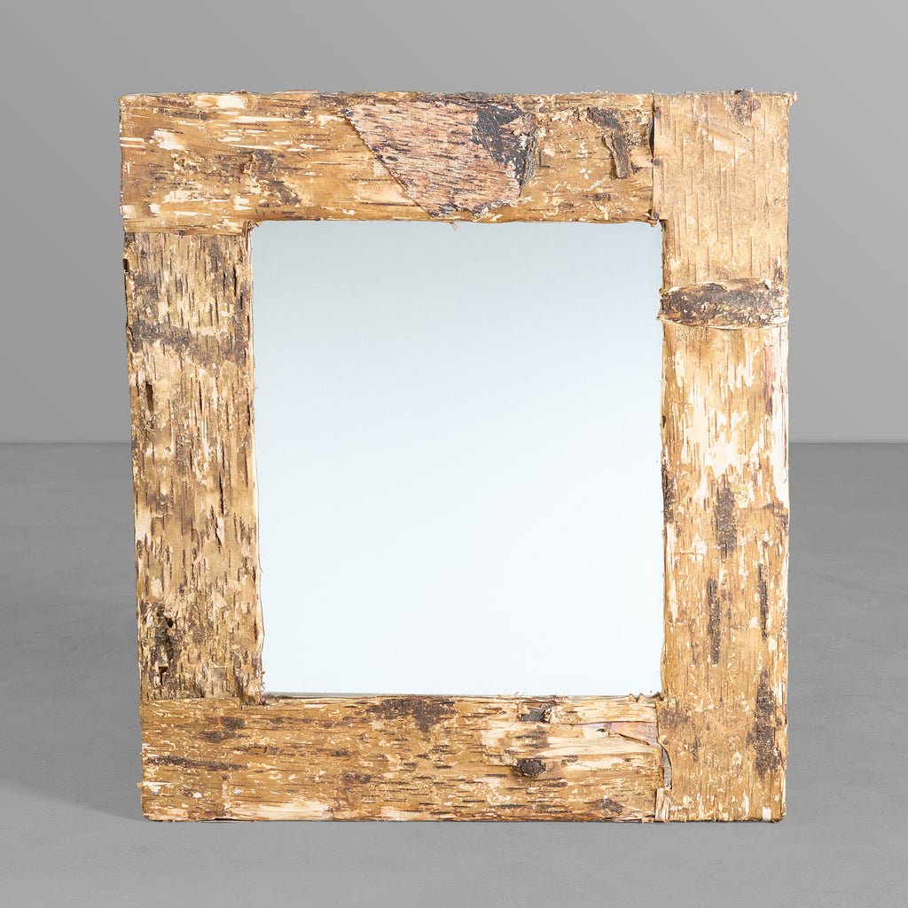 Birch Bark Framed Mirror