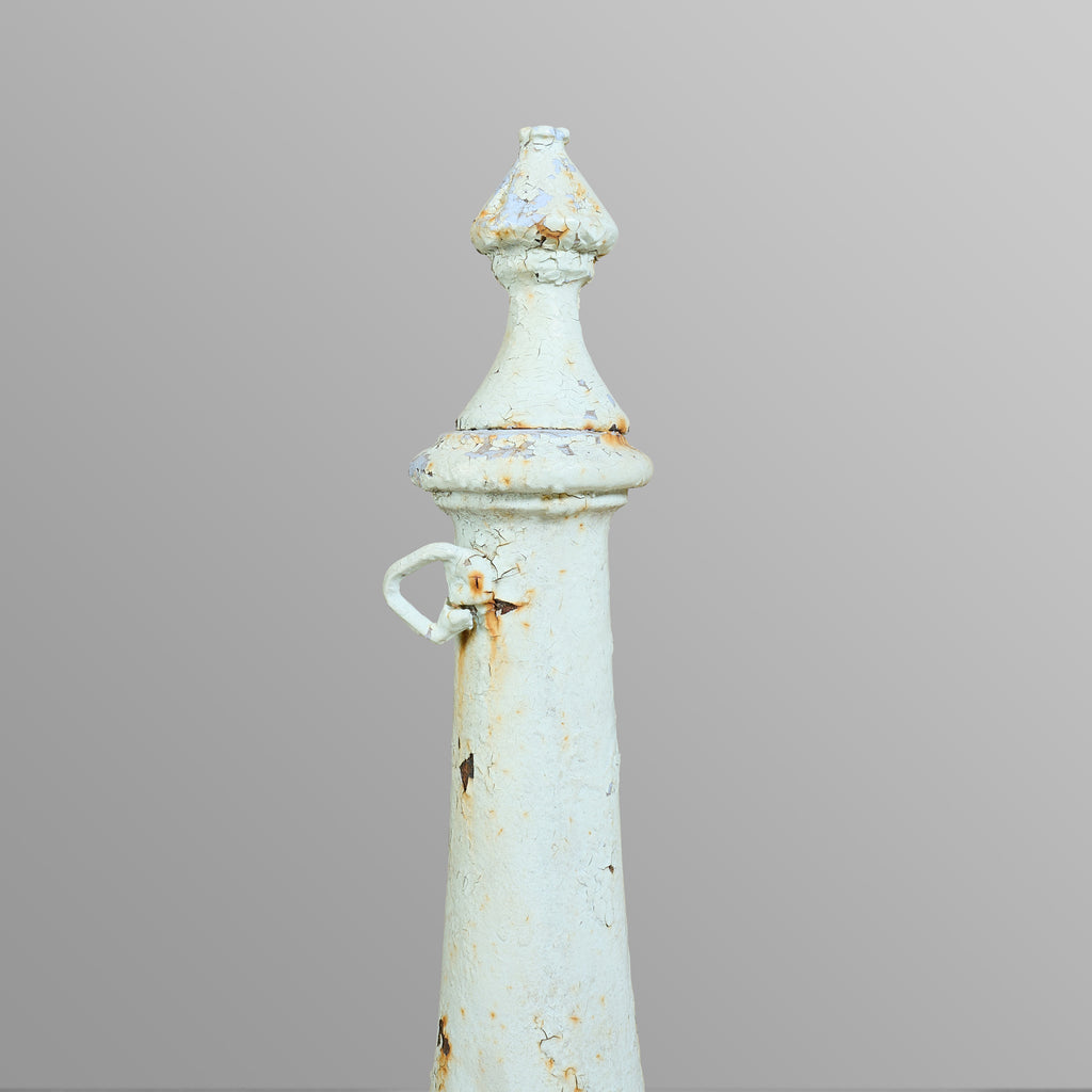Pair of cast iron newel posts or finials