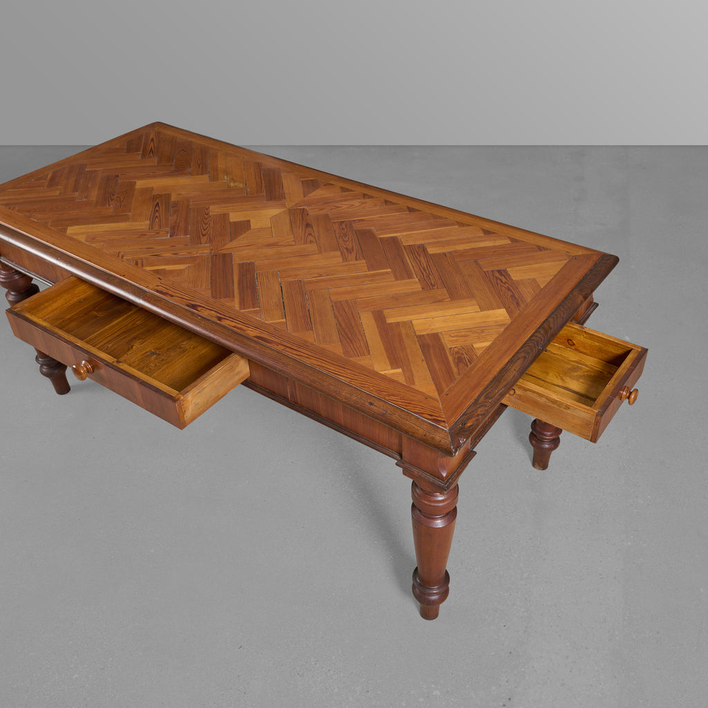 Table/Desk with Herringbone Design