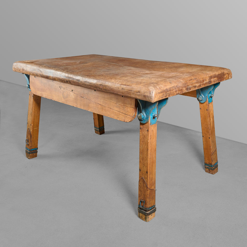 Leather Vaulting Horse Table
